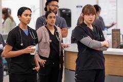 Supriya Ganesh, Shabana Azeez, Brandon Mendez Homer, Fiona Dourif in The Pitt 1x12