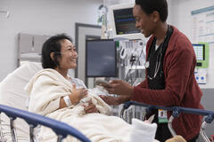 Arun Storrs, Tracy Ifeachor in The Pitt 1x01