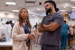 Krystel V. McNeil, Brandon Mendez Homer in The Pitt 1x04