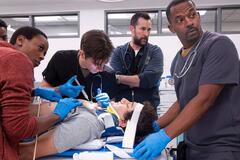 Tracy Ifeachor, Patrick Ball, Noah Wyle in The Pitt 1x06