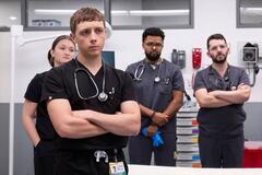 Isa Briones, Gerran Howell, Brandon Mendez Homer in The Pitt 1x09