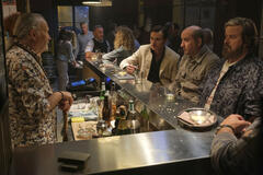 Bebo Storti, Niccolò Ferrero, Antonio Albanese e Giuseppe Battiston in Lavoreremo da grandi