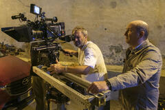 Antonio Albanese sul set del film Lavoreremo da grandi