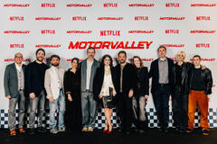 Il cast di Motorvalley al photocall in Roma, il 2 Febbraio 2026