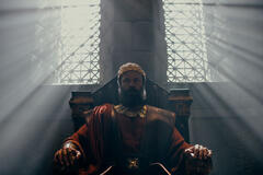 King Saul (Ali Suliman) in La Casa di Davide 1x03