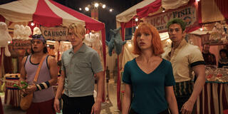 (S-D) Jacob Romero come Usopp, Taz Skylar come Sanji, Emily Rudd come Nami, Mackenyu come Roronoa Zoro in One Piece - Stagione 2