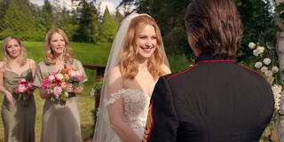 (S-D) Zibby Allen come Brie Sheridan, Jenny Cooper come Joey Barnes, Alexandra Breckenridge come Mel Monroe, Martin Henderson come Jack Sheridan in Virgin River 6x10