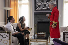 (S-D) Dan Levy come Nicky, Taylor Ortega come Morgan, e Mark Ivanir come Ivan in Big Mistakes 1x03