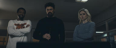 Mother's Milk (Laz Alonso), Billy Butcher (Karl Urban), Annie January aka Starlight (Erin Moriarty) in The Boys 5x02