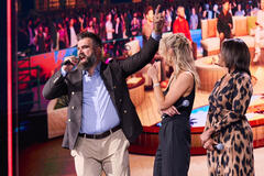 Jason Kelce, Laura Rutledge, Lisa Salters ai Disney Upfront US 2026, 12 maggio 2026