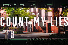 Lindsay Lohan, Shailene Woodley e Kit Harington per la serie Hulu Count My Lies ai Disney Upfront US 2026, 12 maggio 2026