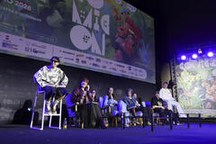 Catalina Sandino Moreno, Scott McCord, LDA e AKA 7even al COMICON di Napoli per la promozione di FROM S4
