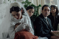 Tecla Insolia e Marcello Fonte sul set del film Dove non mi hai portata - First Look