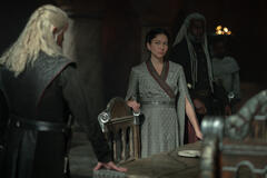 Matt Smith, Sonoya Mizuno, Steve Toussaint in House of the Dragon 3x03