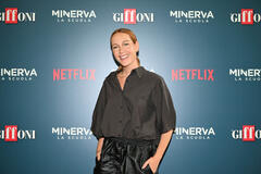 Cristiana Capotondi all'anteprima di Minerva - La Scuola al Giffoni Film Festival, il 21 luglio 2026