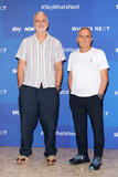 Marco Santin e Giorgio Gherarducci al photocall dell'evento Sky What's Next 2026 al Teatro Lirico Giorgio Gaber in Milano, il 7 luglio 2026