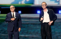 (S-D) James Spader e Paul Bettany per VisionQuest sul palco del Disney Entertainment Showcase al D23: The Ultimate Disney Fan Event il 14 agosto 2026 ad Anaheim, California