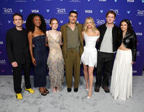 (S-D) Jake Schreier, Maya Boyd, Sadie Sink, Christopher Abbott, Samara Weaving, Kit Connor e Inde Navarrette al Disney Entertainment Showcase al D23: The Ultimate Disney Fan Event il 14 agosto 2026 ad Anaheim, California