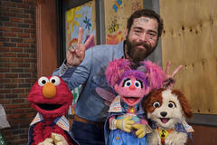 (S-D) Elmo, Post Malone, Abby Cadabby e Tango in Temporale a Sesame Street