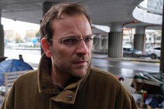 Alessandro Borghi sul set di Nessun Dolore (Painless)