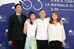 Delegazione del film Sumo: Spirit Weighs Nothing (tra cui Erik Shirai) al Festival del Cinema di Venezia 83, giovedì 3 settembre 2026