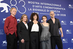 Delegazione del film Kvinde Ukendt (Woman Unknown) (tra cui Marina Bouras, Carsten Bjørnlund, Thorbjørn Hedegaard, May el-Toukhy, Mathilde Arcel) al Festival del Cinema di Venezia 83, domenica 6 settembre 2026
