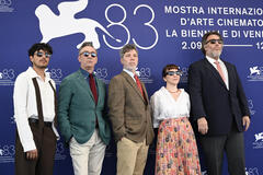 Delegazione del film From Biografía de Jorge Luis Borges (tra cui Agustín Mendilaharzu, Ernesto Montequín, Mariano Llinás, Laura Citarella) al Festival del Cinema di Venezia 83, domenica 6 settembre 2026
