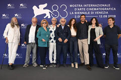 Delegazione del film Juso per ferie (tra cui Jerry Calà, Karen Di Porto) al Festival del Cinema di Venezia 83, martedì 8 settembre 2026