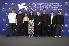 Delegazione del film Weichen (Dust) (tra cui Tsai Ming-liang, Lee Kang-Sheng) al Festival del Cinema di Venezia 83, martedì 8 settembre 2026