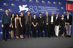 Delegazione del film Naza (tra cui Yuval Abraham, Rachel Szor) al Festival del Cinema di Venezia 83, mercoledì 9 settembre 2026