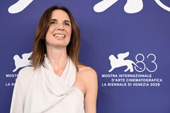 L'attrice Emanuela Fanelli al photocall del film Peccato al Festival del Cinema di Venezia 83, mercoledì 9 settembre 2026
