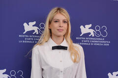 L'attrice Alma Noce al photocall del film Dio Ride al Festival del Cinema di Venezia 83, sabato 12 settembre 2026
