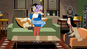 (S-D) Poppy Liu come Eunice Dan, Andrew Law come Andrew Dang e Stephanie Hsu come Ruthie Dang in Dang! 1x06