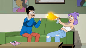 (S-D) Andrew Law come Andrew Dang e Poppy Liu come Eunice Dang in Dang! 1x08