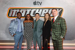 Sam Richardson, Teyonah Parris, Arturo Castro, Jessica Biel e John Cena alla première mondiale del film originale Apple 'Matchbox The Movie' all'AMC Lincoln Square il 5 ottobre 2026 a New York
