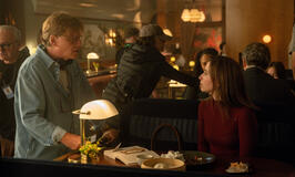 Director/Writer Aaron Sorkin e Mikey Madison sul set di The Social Reckoning