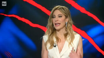 Francesca Fagnani nella puntata di Belve del 9 aprile 2024 su Rai 2