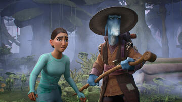 Eva (voce di Jeanine Mason) e Rovender (voce di Gary Anthony Williams) in WondLa 1x02