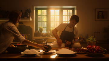 René Redzepi cucina con il sale in Omnivore 1x03