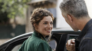 Roberta Rigano (Giulia Orlando) e Giuseppe Fiorello (Fabrizio Corsaro) in I Fratelli Corsaro