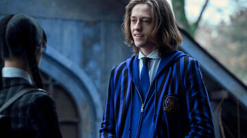 (S-D) Jenna Ortega come Wednesday Addams, Percy Hynes White come Xavier Thorpe in Mercoledì 1x04