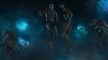 (S-D) Jason Winston George come Afriel e Rosario Dawson come Dr. Mirny in Love, Death & Robots 3x06