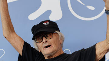 Il regista Antonio Capuano al photocall del film L'isola di Andrea alla 82a Mostra del Cinema di Venezia, venerdì 5 settembre 2025