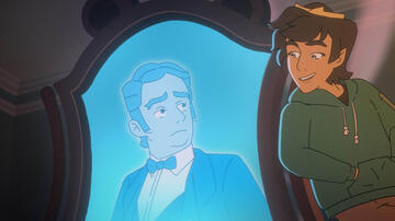 Mirror (voce di Harry Trevaldwyn) e Puck (voce di Billy Harris) in Le Sorelle Grimm 1x03