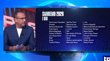 Sanremo 2026 - Carlo Conti annuncia al Tg1 di domenica 30 novembre 2025 ore 13.30 i 30 Big in gara