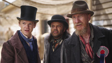 Dodger (Thomas Brodie-Sangster), Tim (Luke Carroll) e Fagin (David Thewlis) in The Artful Dodger 2x04
