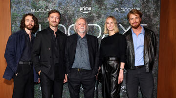 Il cast e gli showrunner di 'Bloodaxe', Levi Miller, Horatio Hirst, Michael Hirst, Jessica Madsen e Xavier Molyneux, alla proiezione speciale di 'Bloodaxe' presso i San Vicente Bungalows, il 9 ottobre 2026