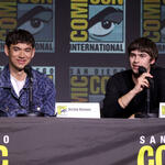 (S-D) Archie Renaux e Spike Fearn sul palco della Hall H al SDCC in San Diego, in California, per  Alien: Romulus Panel il 26 luglio 2024