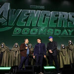 Robert Downey Jr. sul palco durante il Marvel Studios Panel nella Hall H al SDCC in San Diego, California il 27 luglio 2024