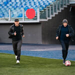 Francesco Totti e Alessandro Del Piero allo Stadio Olimpico per l'incontro con Anthony Mackie per celebrare l'arrivo al cinema del film Captain America: Brave New World.